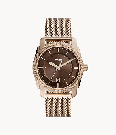 Machine Three-Hand Date Salted Caramel Stainless Steel Watch