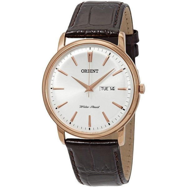 Orient Men's FUG1R005W6 Capital White Brown Leather Watch