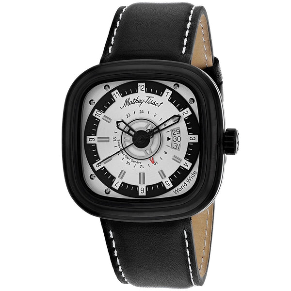Mathey-Tissot Men's H110NS Classic Black Leather Watch