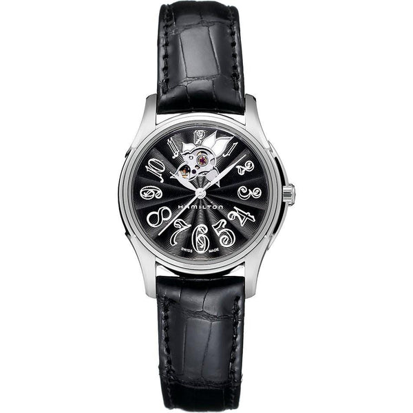 Hamilton Women's H32395733 Ladymatic Automatic Black Leather Watch