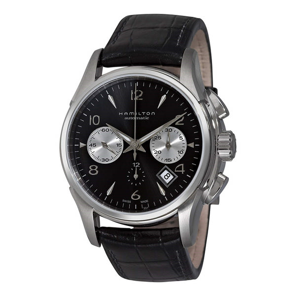 H32656833_600x.jpg Hamilton Men's H32656833 Jazzmaster Chronograph Automatic Black Leather Watch