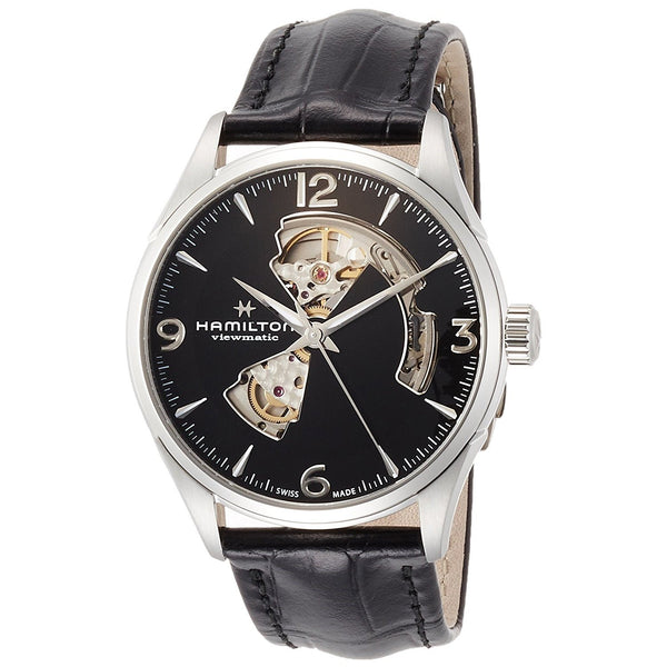 Hamilton Men's H32705731 Jazzmaster Automatic Black Leather Watch