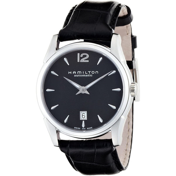 Hamilton Men's H38515735 Jazzmaster Black Leather Watch