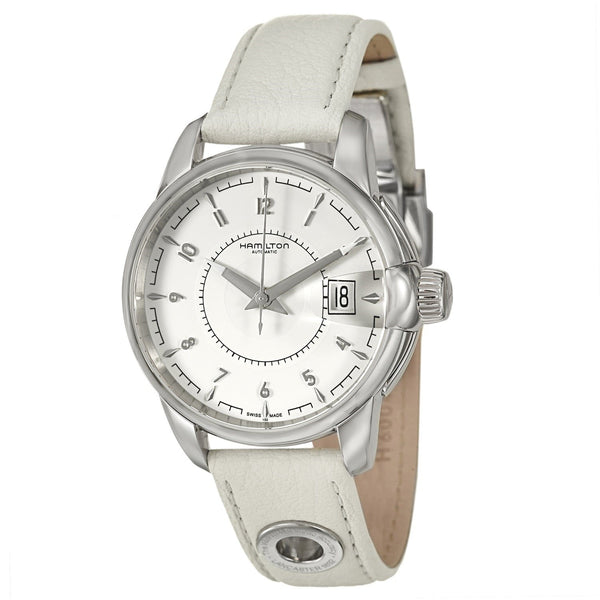 Hamilton Women's H40415915 Timeless Classic Railroad White Leather Watch