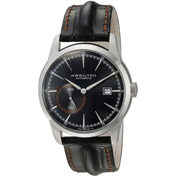 Hamilton Men's H40515731 Railroad Black Leather Watch