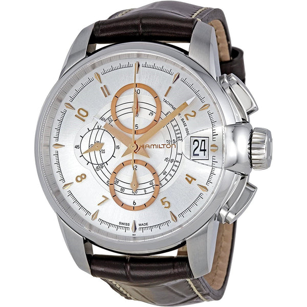 Hamilton Men's H40616555 Timeless Classic Railroad Chronograph Brown Leather Watch