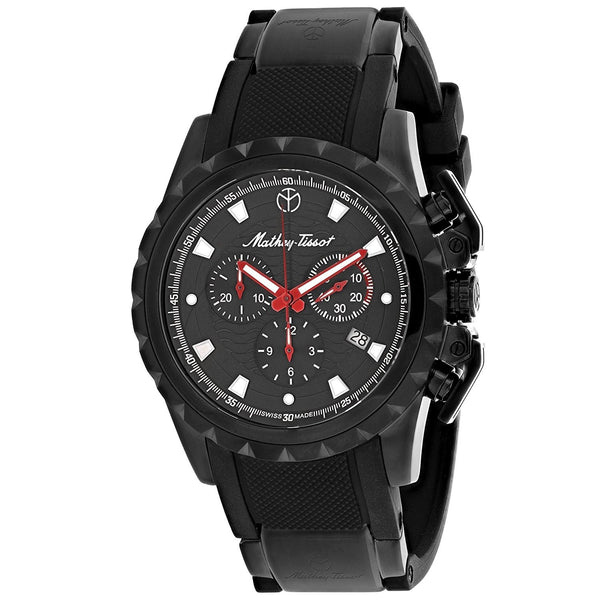 Mathey-Tissot Men's H466CHN Classic Chronograph Black Rubber Watch