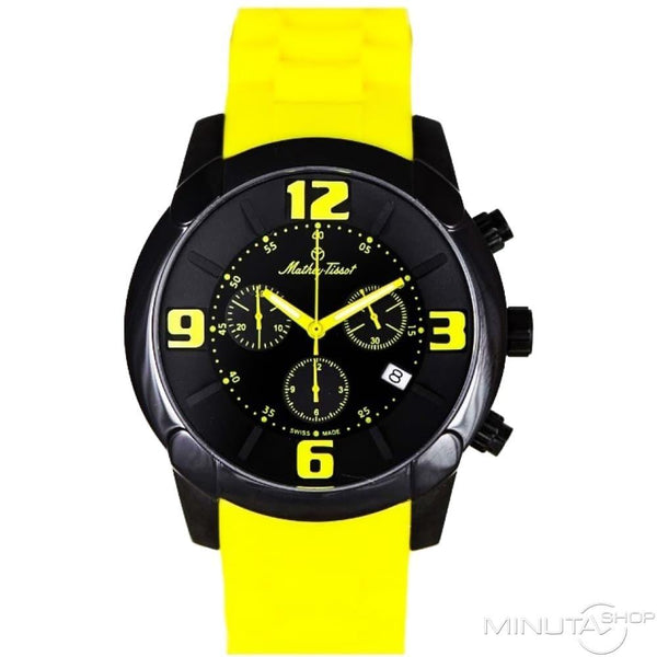 Mathey-Tissot Men's H511CHJ Mathey Chronograph Yellow Silicone Watch