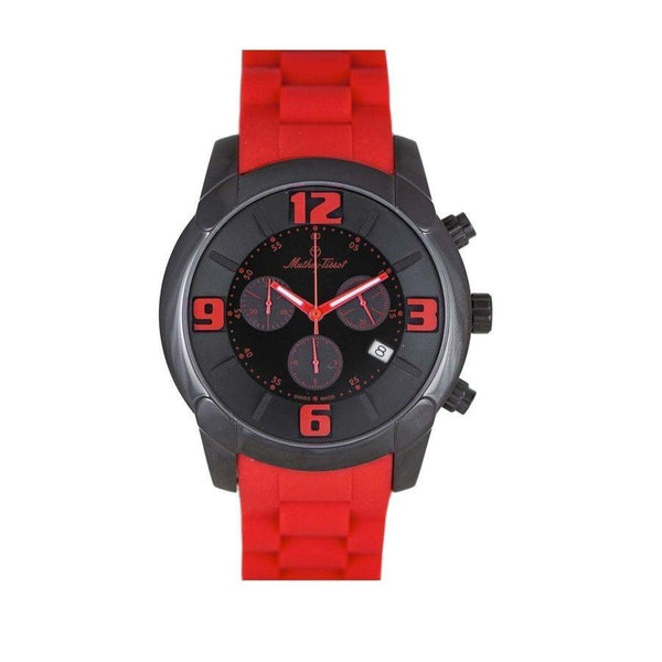 Mathey-Tissot Men's H511CHR Mathey Chronograph Red Silicone Watch