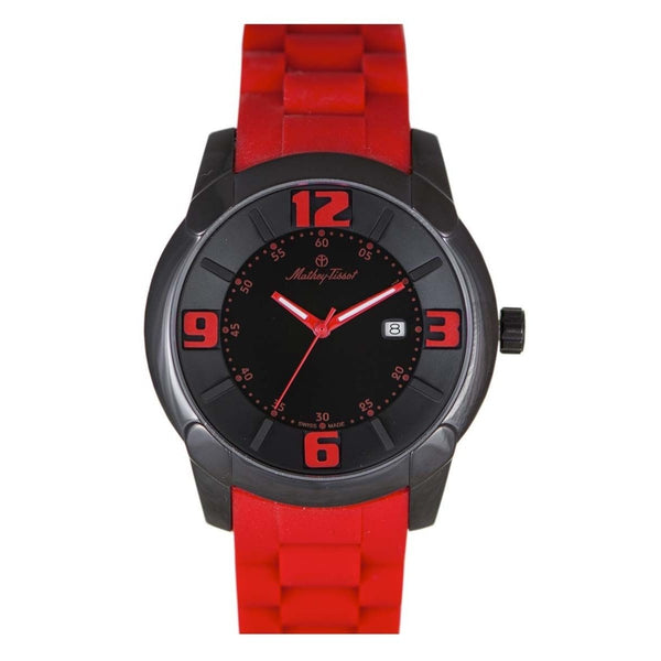 Mathey-Tissot Men's H511NR Mathey Red Silicone Watch