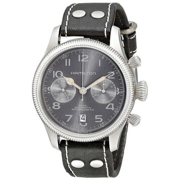 Hamilton Men's H60416583 Khaki Pioneer Chronograph Automatic Dark Brown Leather Watch
