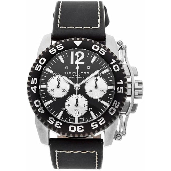 Hamilton Men's H63516735 Khaki Action Chronograph Black Rubber Watch