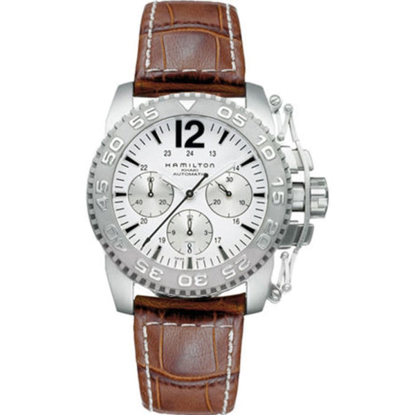 Hamilton Men's H63556515 Khaki Action Chronograph Brown Leather Watch