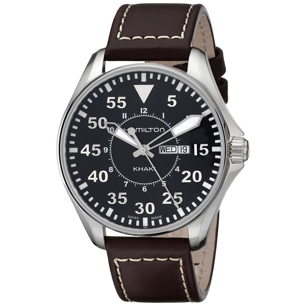 Hamilton Men's H64611535 Khaki Aviation Pilot Brown Leather Watch