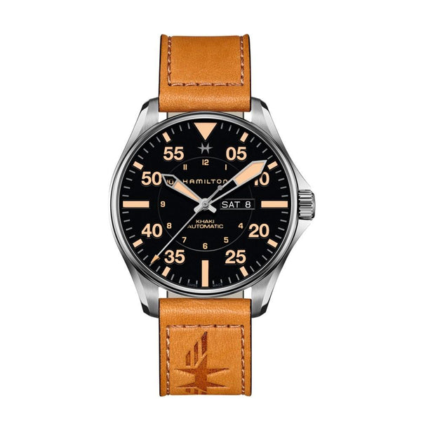 Hamilton Men's H64725531 Khaki Pilot Beige Leather Watch