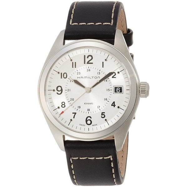 Hamilton Men's H68551753 Khaki Field Black Leather Watch