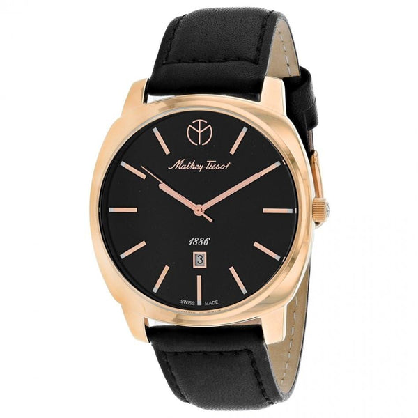 Mathey-Tissot Men's H6940PN Smart Black Leather Watch