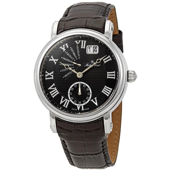 Mathey-Tissot Men's H7020AN Retrograde Black Leather Watch