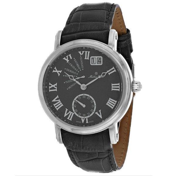 Mathey-Tissot Men's H7020AS Retrograde Black Leather Watch