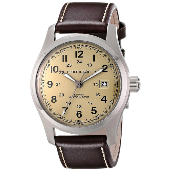Hamilton Men's H70555523 Khaki Field Automatic Brown Leather Watch