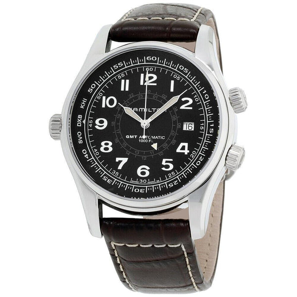 Hamilton Men's H77505535 Khaki Navi UTC Brown Leather Watch