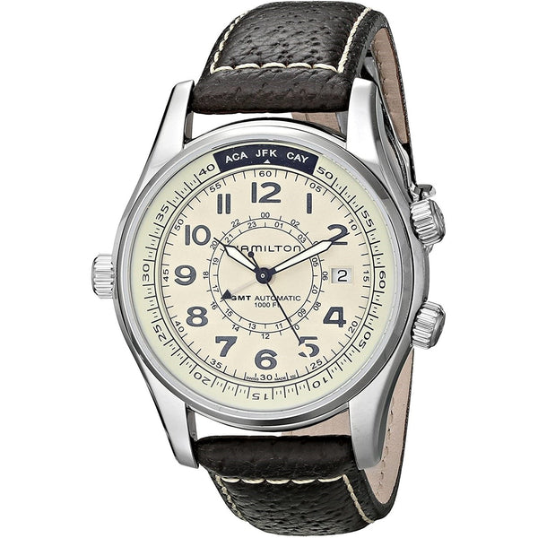 Hamilton Men's H77525553 Khaki Navy Brown Leather Watch