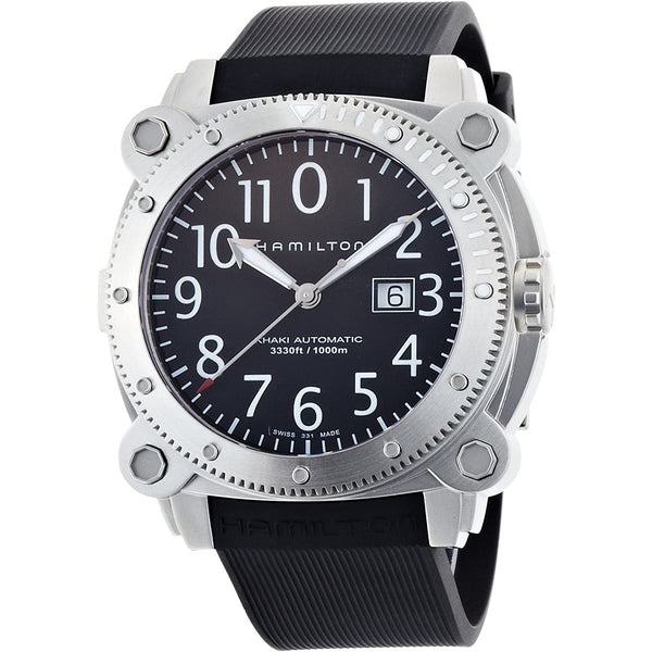 Hamilton Men's H78515333 Khaki Navy Below Zero Black Rubber Watch