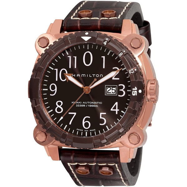Hamilton Men's H78525533 Khaki Navy Below Zero Brown Leather Watch