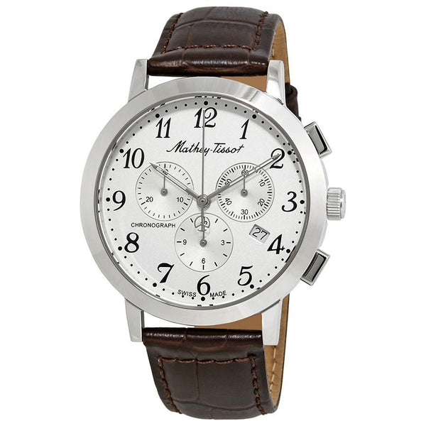 Mathey-Tissot Men's H9315CHALG Sport Classic Chronograph Brown Leather Watch