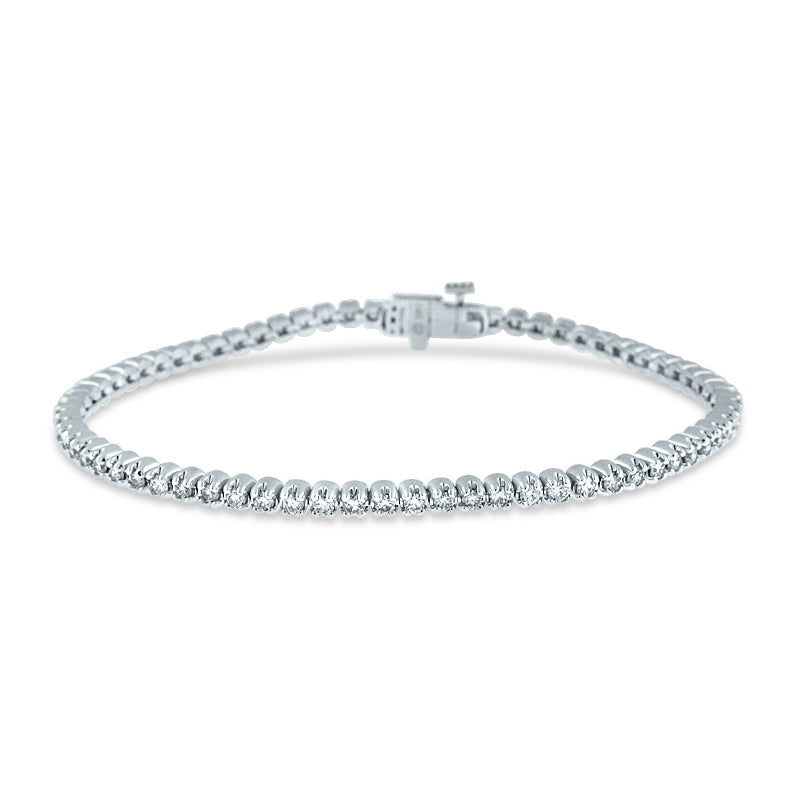 PRIVE 14K WHITE GOLD 2.00CT DIAMOND TENNIS BRACELET