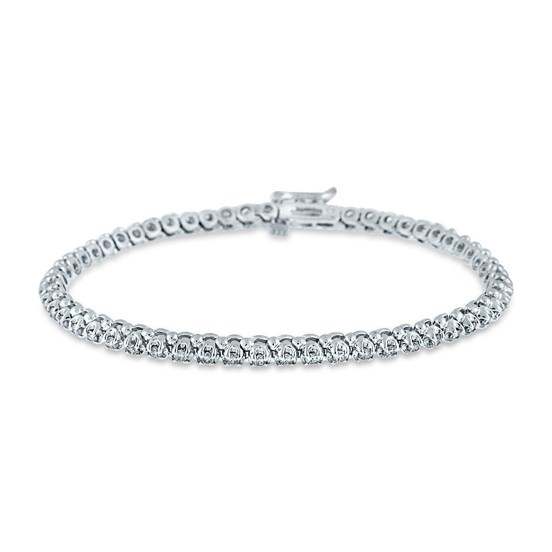 PRIVE 14K WHITE GOLD 1.32CT DIAMOND TENNIS BRACELET