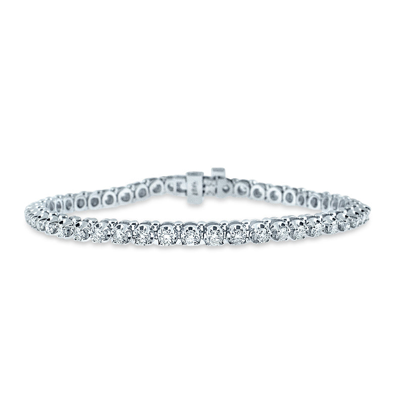 14K WHITE GOLD 3.00CT DIAMOND TENNIS BRACELET