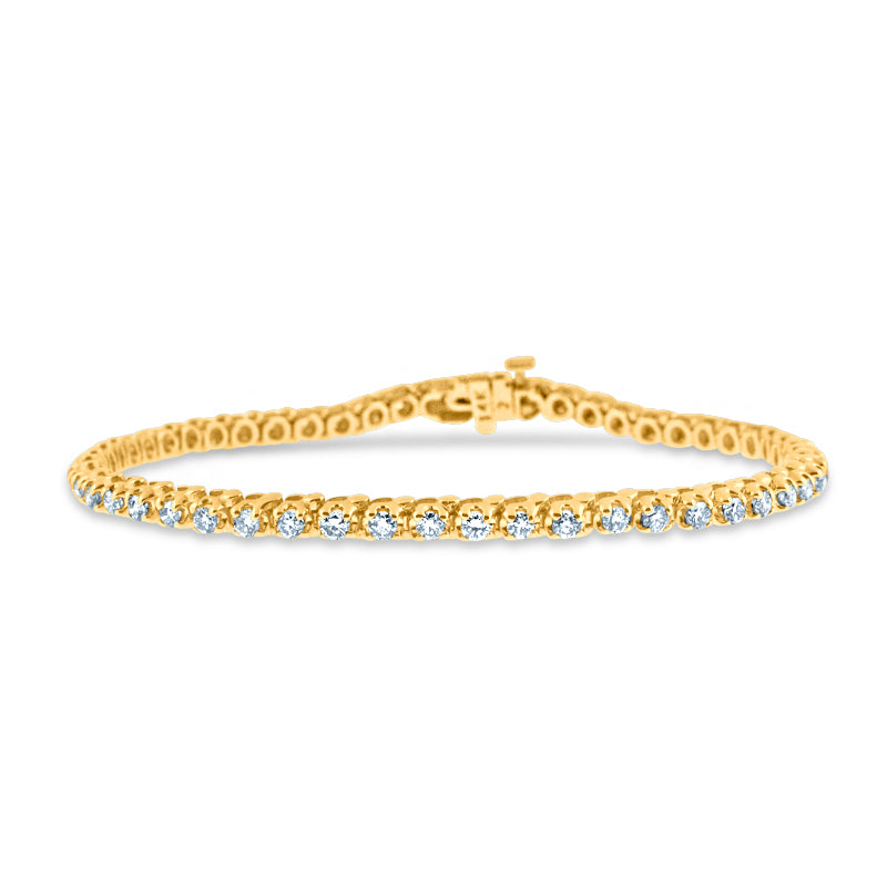 PRIVE 14K YELLOW GOLD 1.98CT DIAMOND TENNIS BRACELET