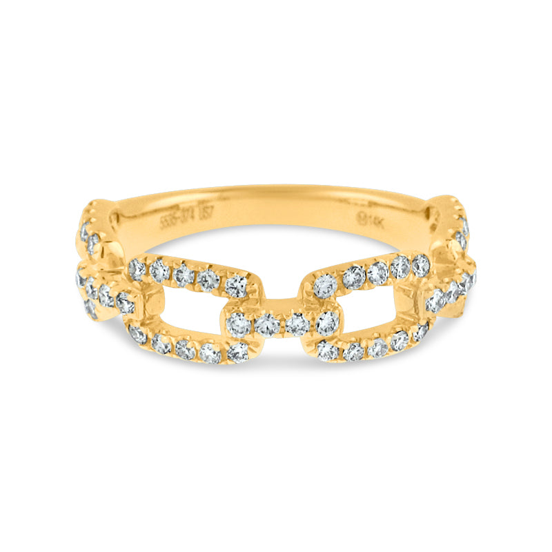 PRIVE 14K YELLOW GOLD 0.50CT DIAMOND LINK RING