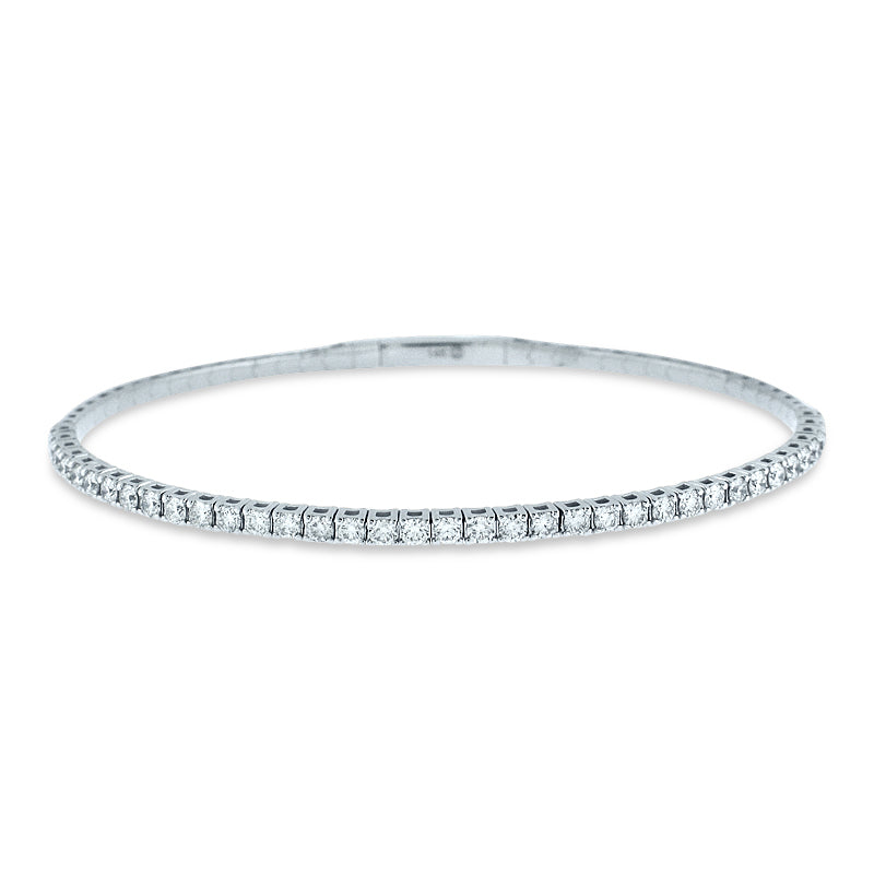 PRIVE 14K WHITE GOLD 1.98CT DIAMOND FLEXIBLE BRACELET