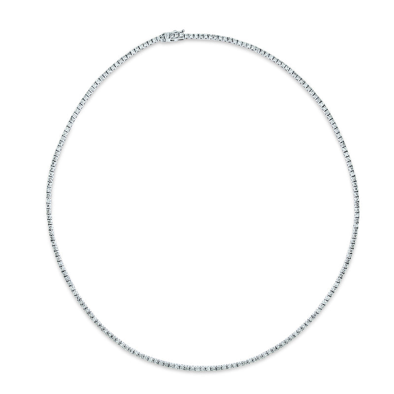 PRIVE 14K WHITE GOLD 3.91CT DIAMOND TENNIS NECKLACE