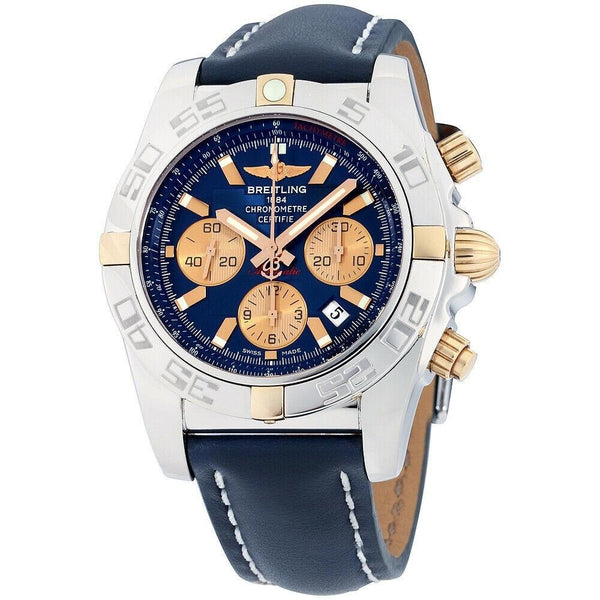 Breitling Men's IB011012-C790-105X Chronomat Chronograph Blue Leather Watch