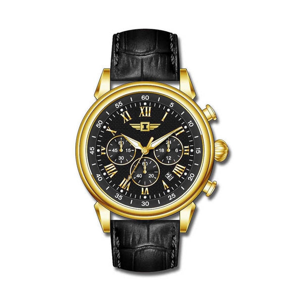 Invicta Men's IBI-90242-003 I by Invicta Black Leather Watch