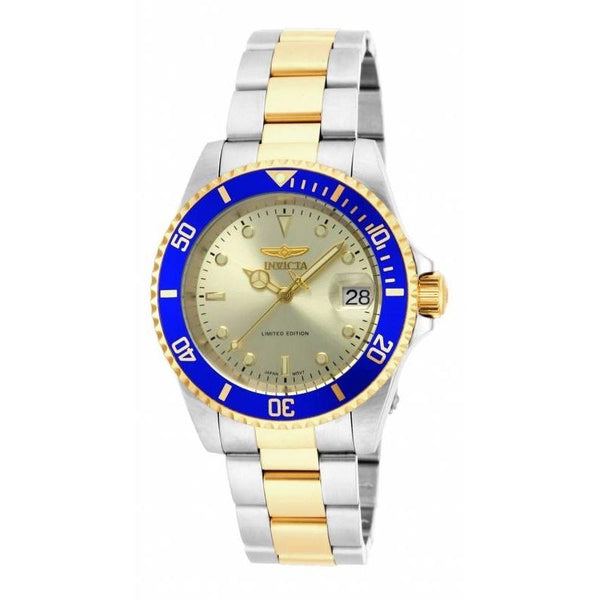 Invicta Men's ILE8928OBA Pro Diver Automatic Gold-Tone and Silver Stainless Steel Watch
