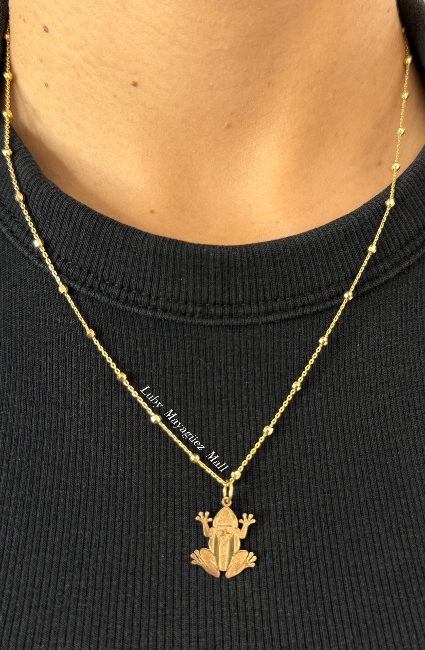 14K Gold Coqui PR Heavy Pendant
