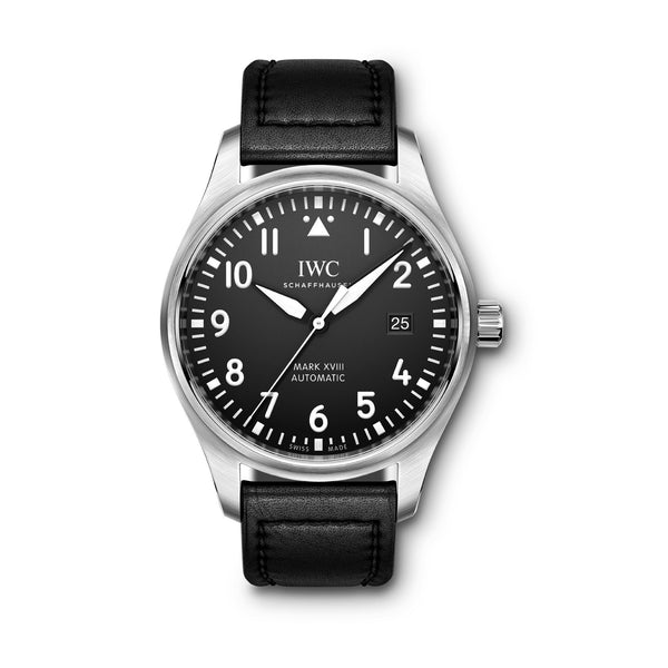 IWC Men's IW327009 Pilot'S Mark Xviii Black Leather Watch
