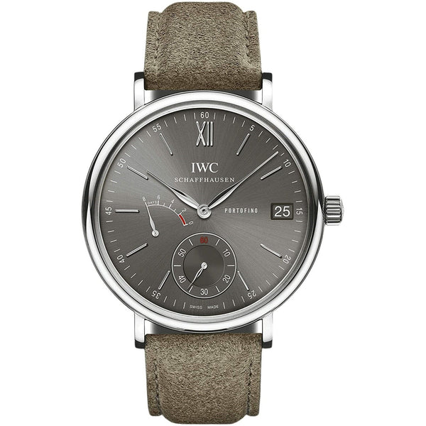 IWC Men's IW510115 Portofino Black Leather Watch