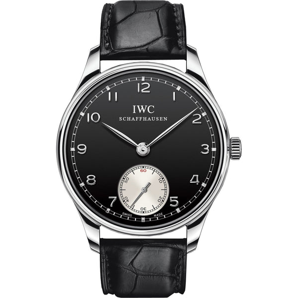IWC Men's IW545404 Portuguese Black Leather Watch