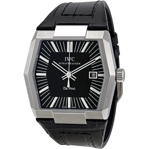 IWC Men's IW546101 Da Vinci Vintage Black Leather Watch