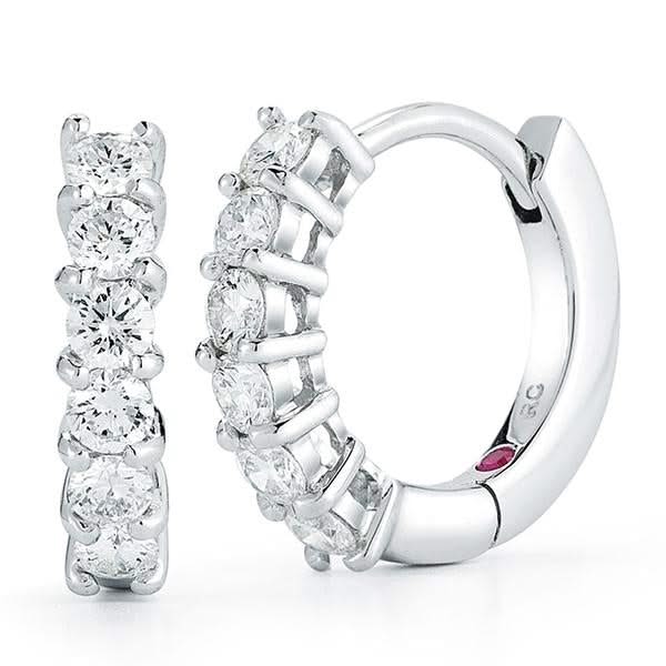 ROBERTO COIN .70 Carat Diamond Huggie Earrings