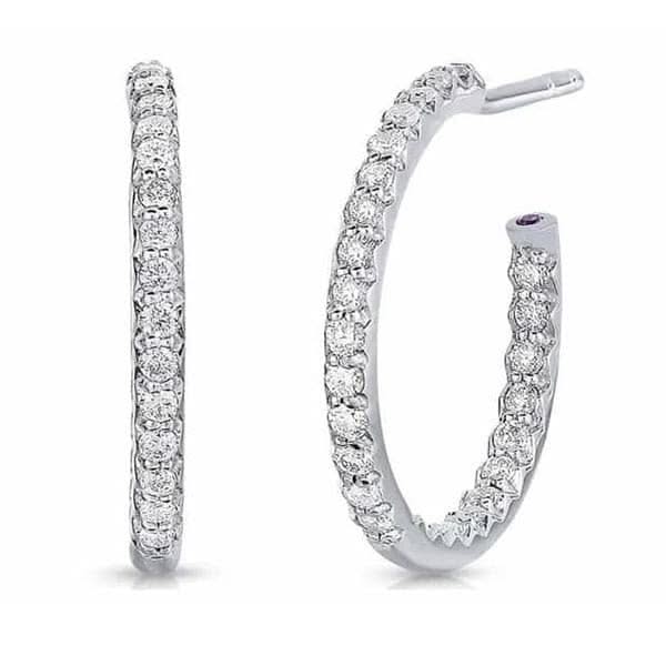 ROBERTO COIN 0.52 Carat Diamond Inside-Out Hoop Earrings