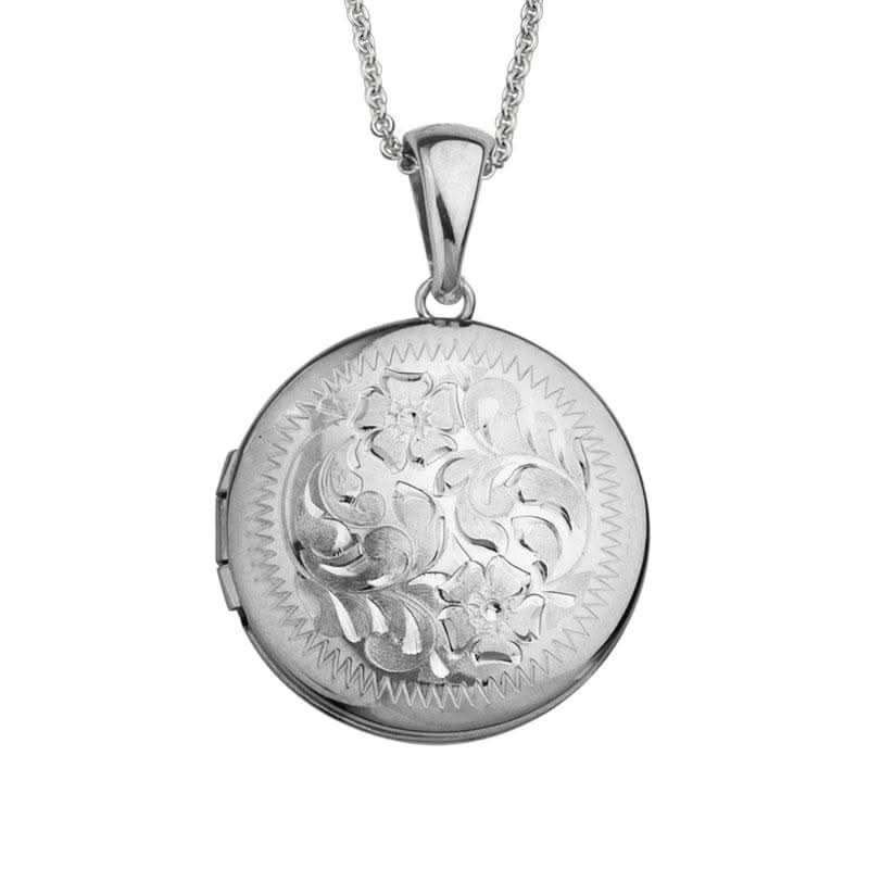 Silver Floral Locket