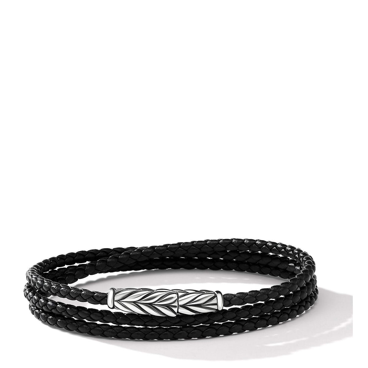 Chevron Triple-Wrap Bracelet in Black