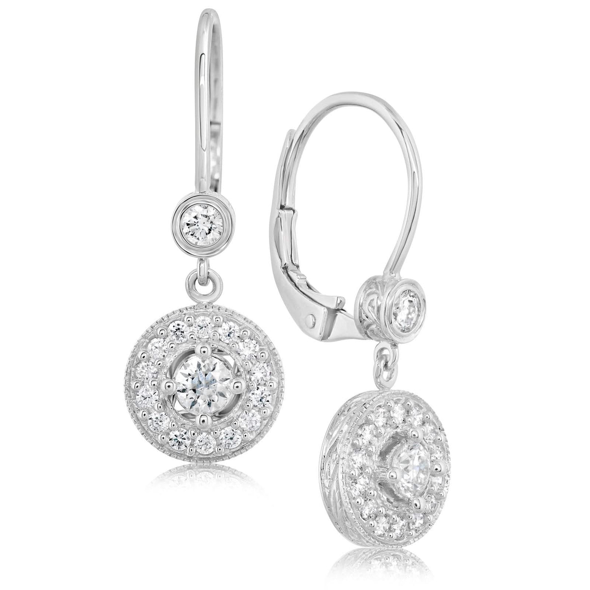 PENNY PREVILLE Round Diamond Dangle Earrings