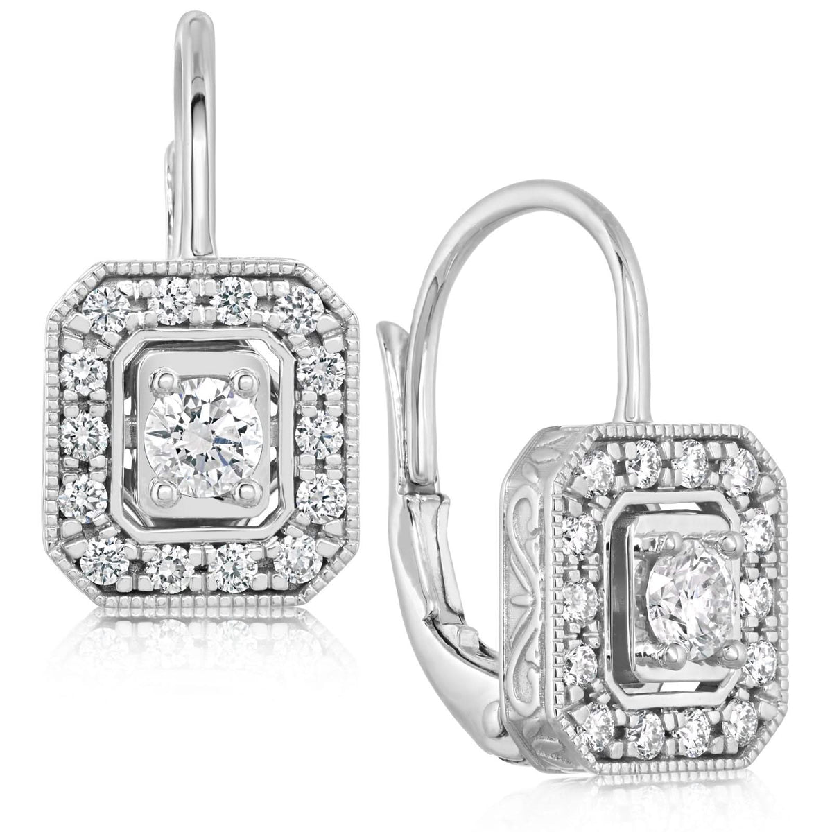 PENNY PREVILLE Classic Emerald Shape Earrings